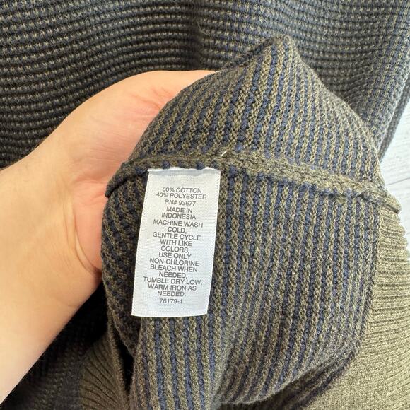 Mutual Weave Men's Blue Green Textured Crewneck Sweater Size XLT ( TALL ) - Picture 5 of 8